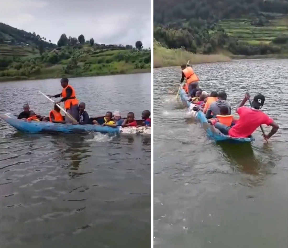Un barco que abre caminos: la historia de Herbert y los niños del Lago Bunyonyi
